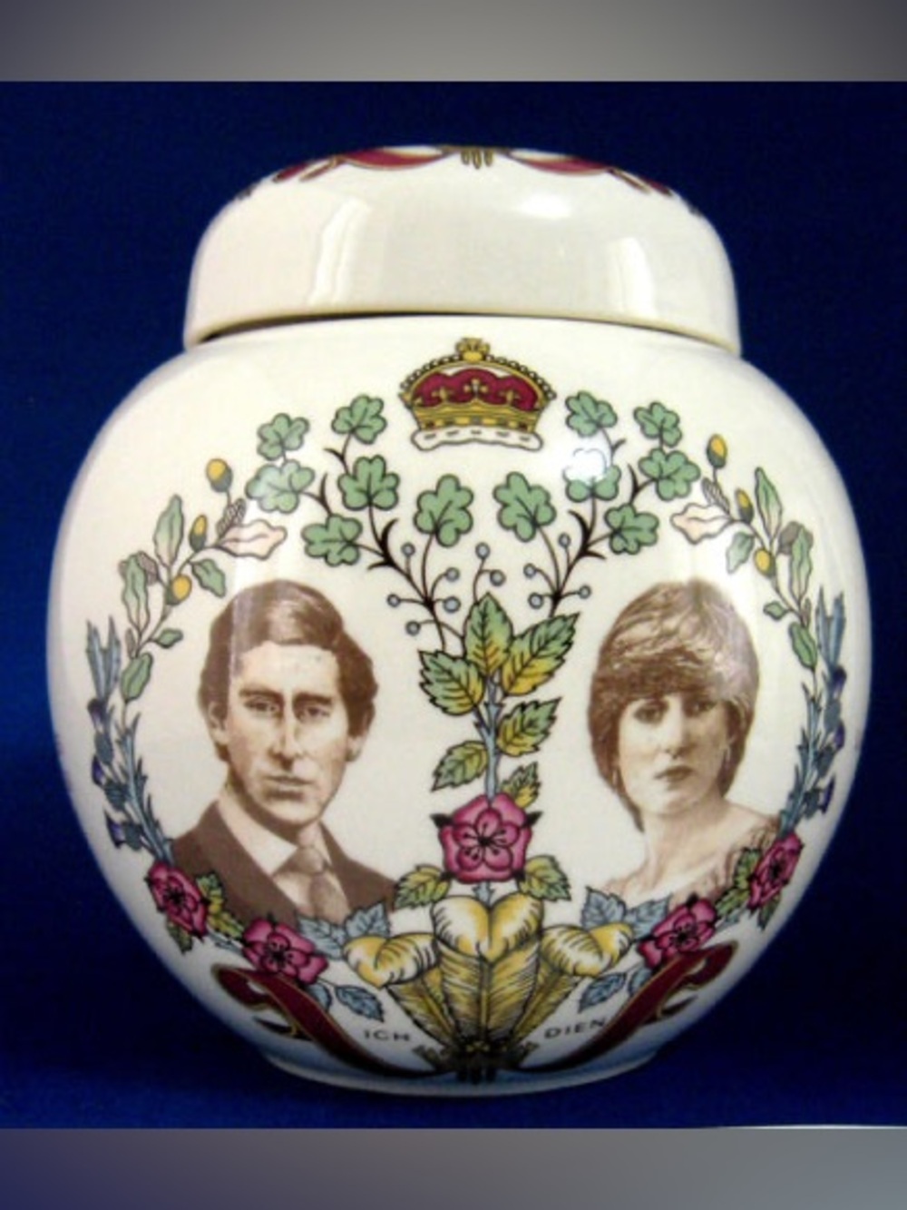 Tea Caddy Charles And Diana Royal Wedding Masons Ceramic 1981